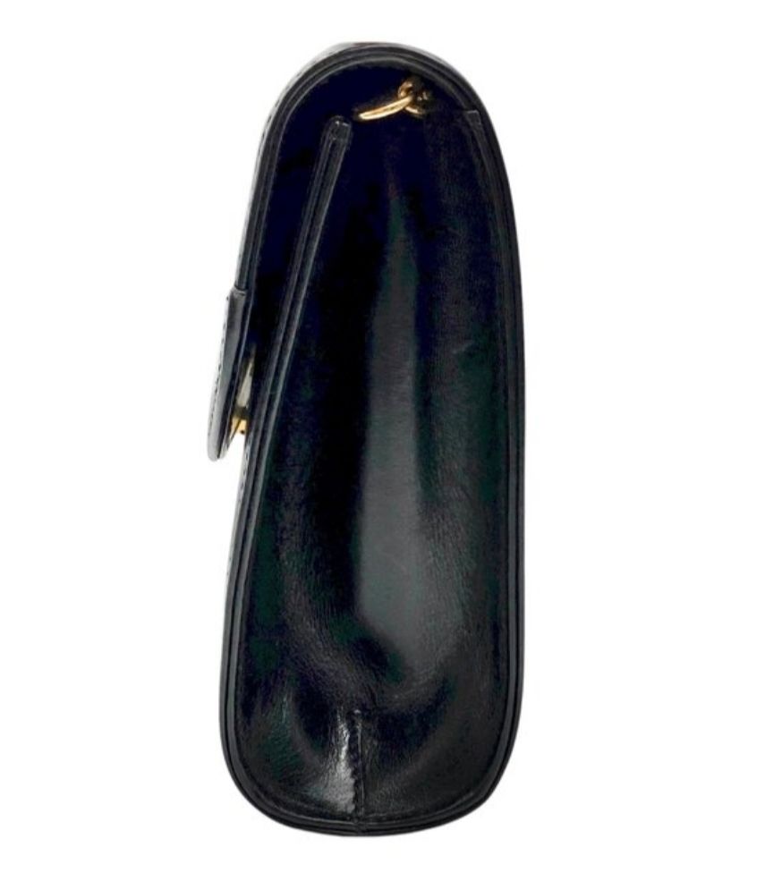 Celine Triomphe logo Leather crossbody purse