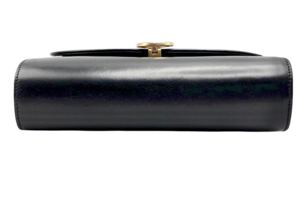 Celine Triomphe logo Leather crossbody purse