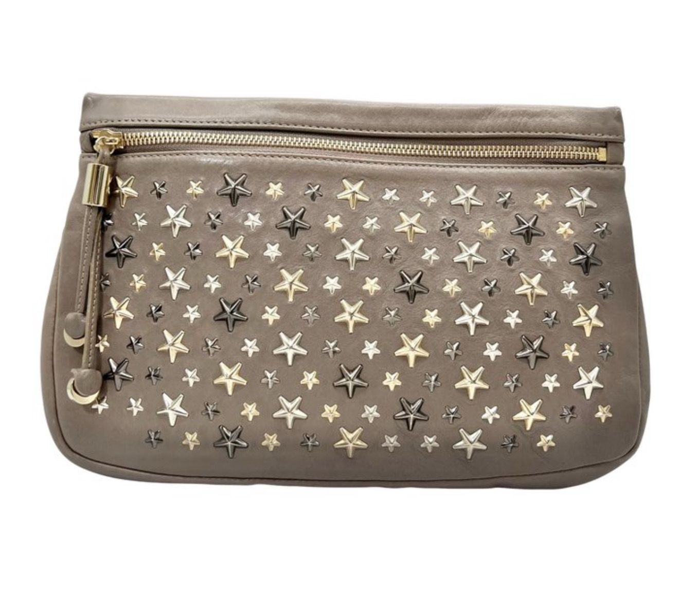 Jimmy Choo Zena Clutch Star Studded Beige