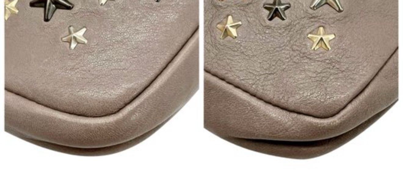 Jimmy Choo Zena Clutch Star Studded Beige