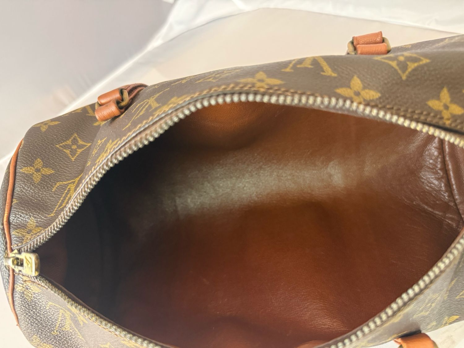 Louis Vuitton Papilon 30 bag brown Monogram leather