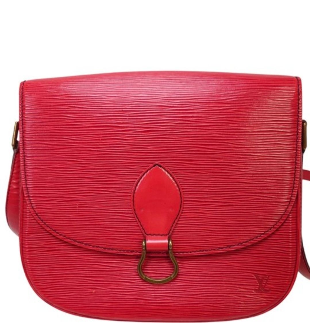 Louis Vuitton red Saint-Cloud Epi leather crossbody bag 