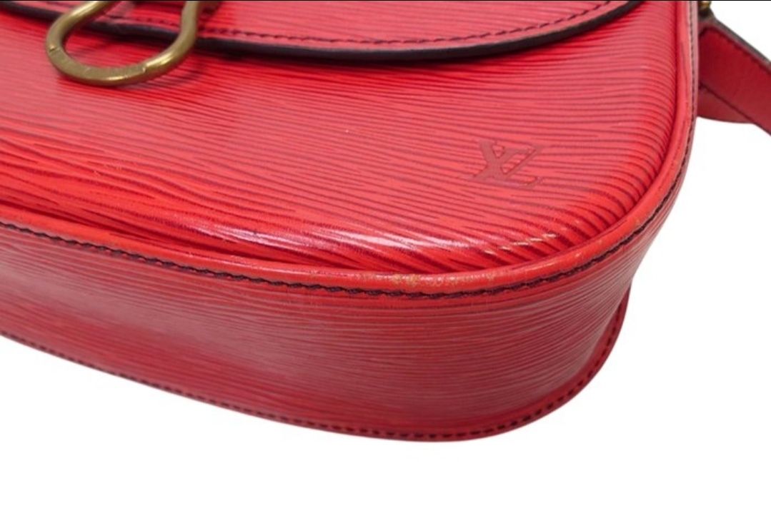 Louis Vuitton red Saint-Cloud Epi leather crossbody bag 