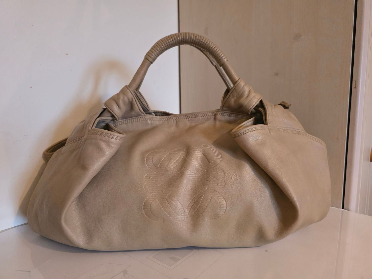 Loewe Aire Handbag  Nappa leather beige 