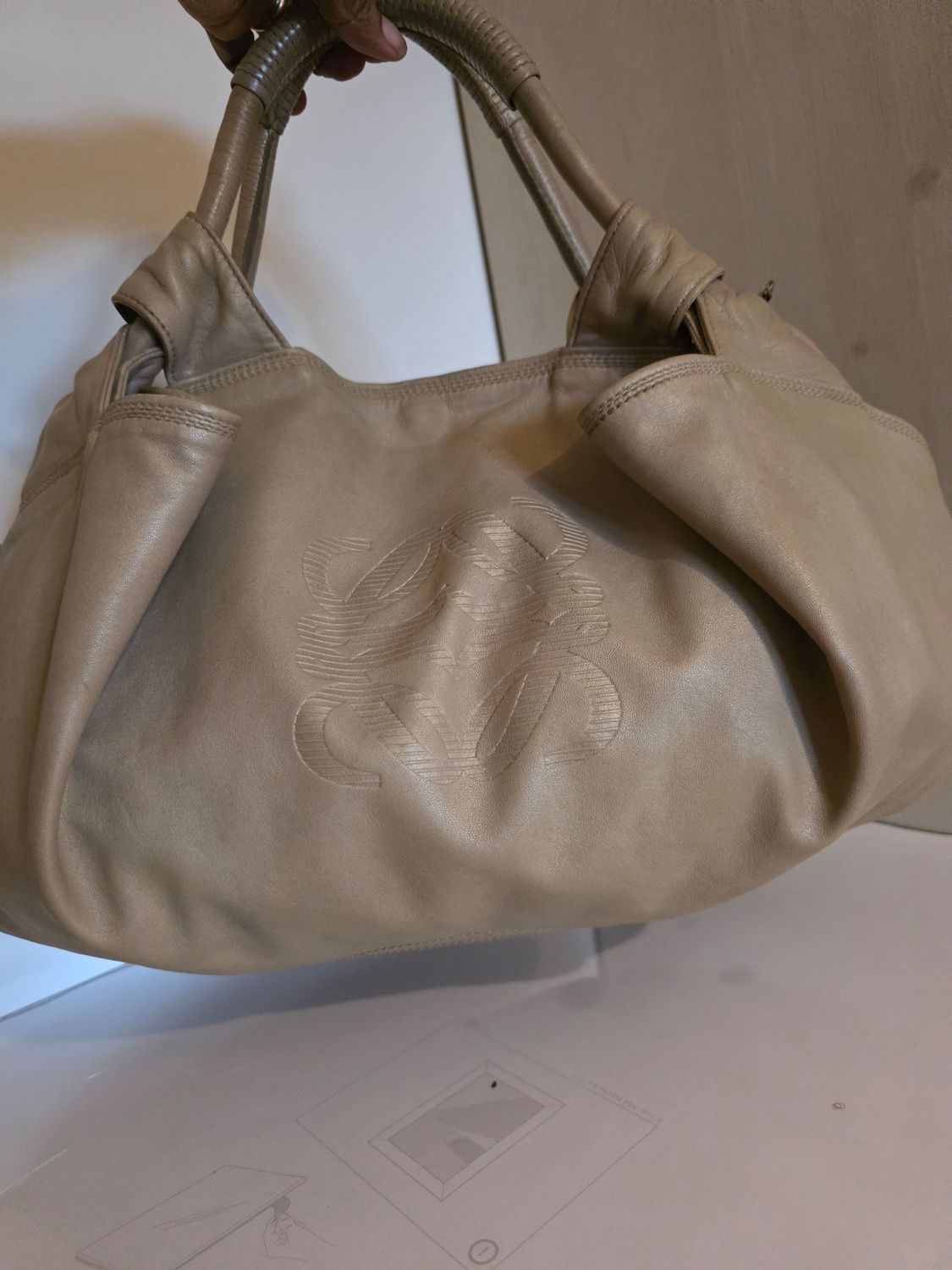Loewe Aire Handbag  Nappa leather beige 