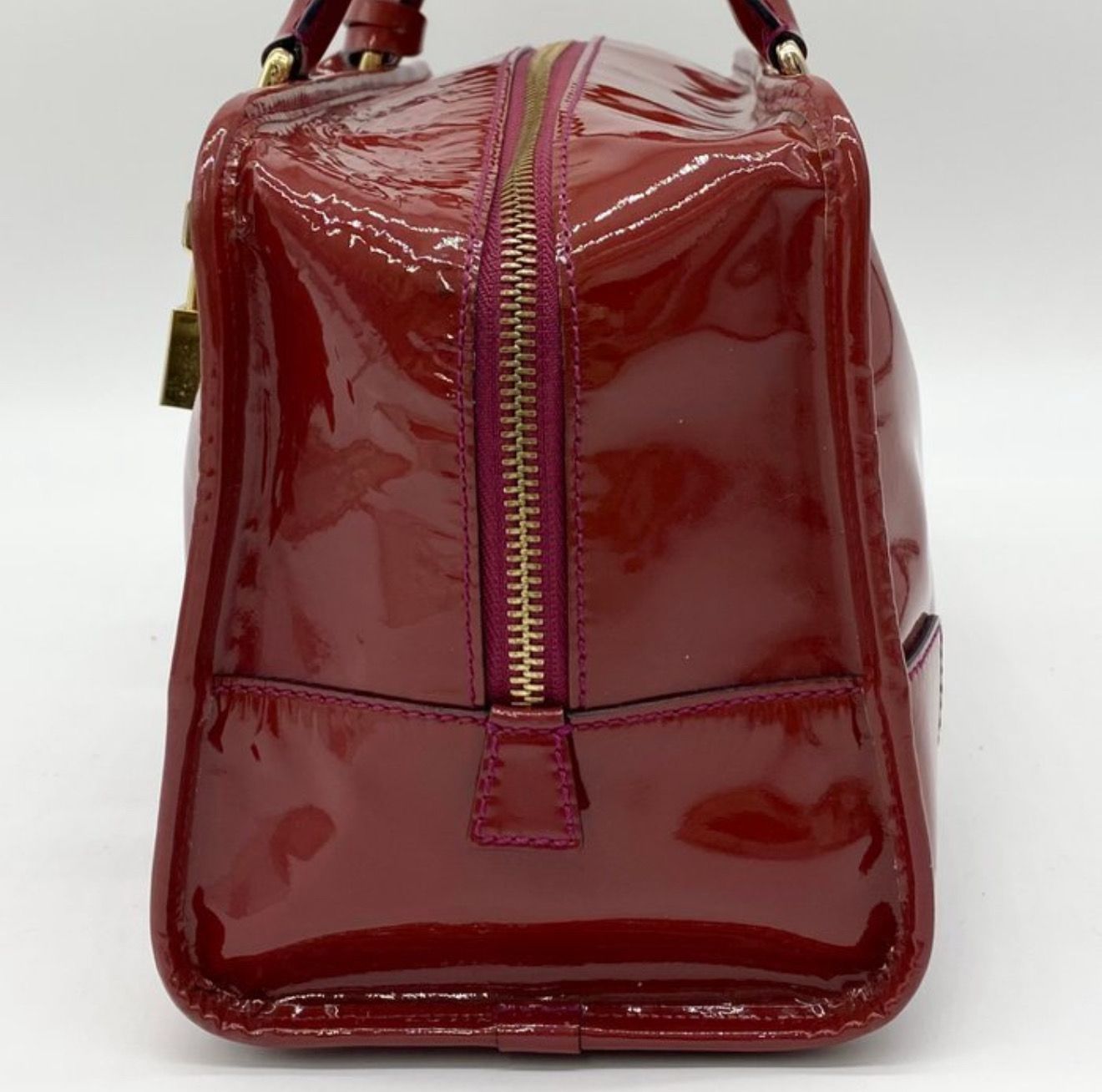 Loewe Amazona 28 Handbag Patent leather Bordeaux