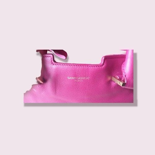 YVes Saint Laurent Cabas Pink leather bag