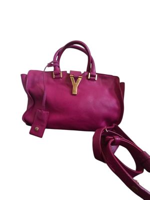 YVes Saint Laurent Cabas Pink leather bag