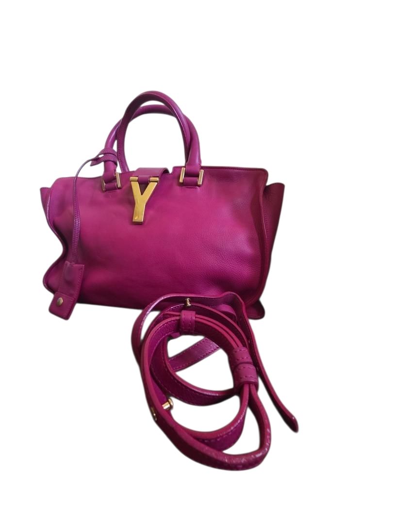 YVes Saint Laurent Cabas Pink leather bag