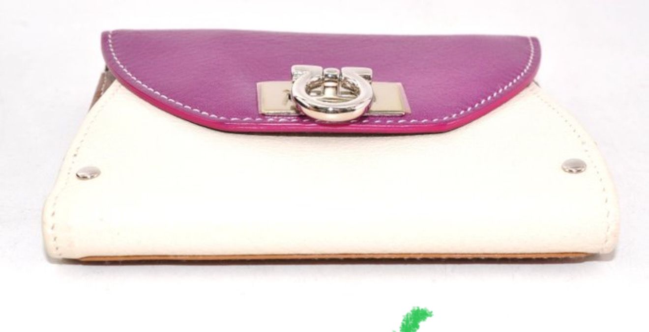 Salvatore Ferragamo Giancini Bordeaux Leather Wallet