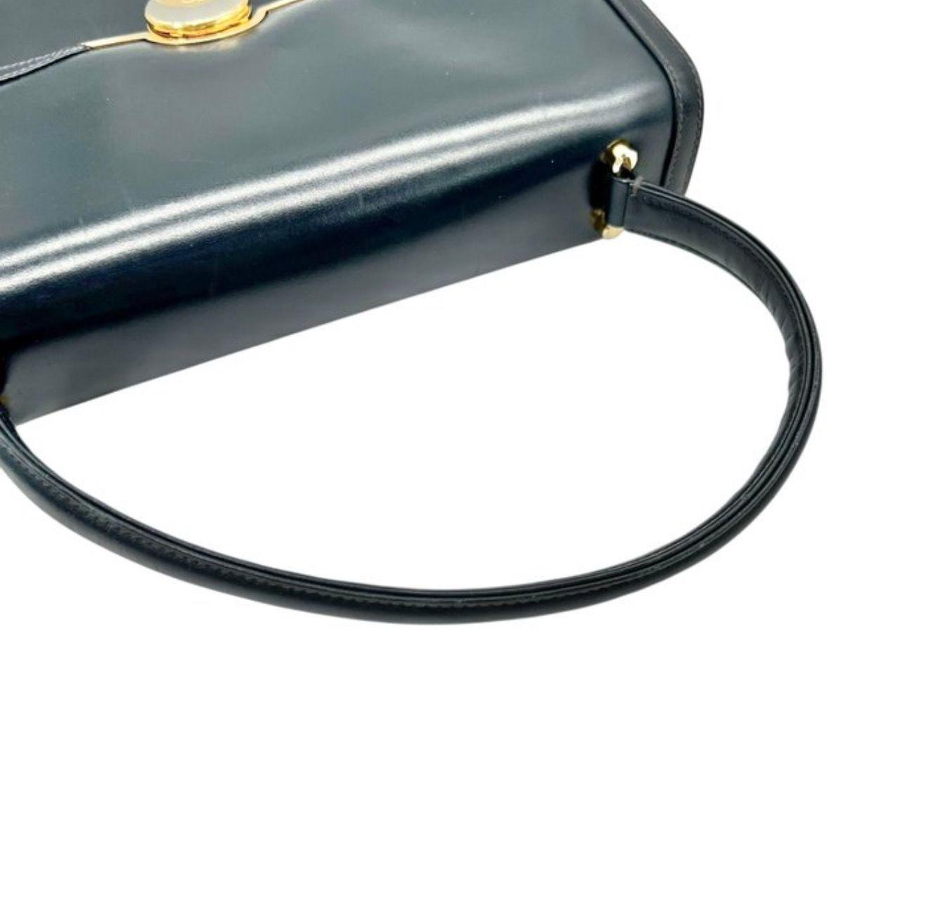 Gucci Navy Leather top handle Handbag