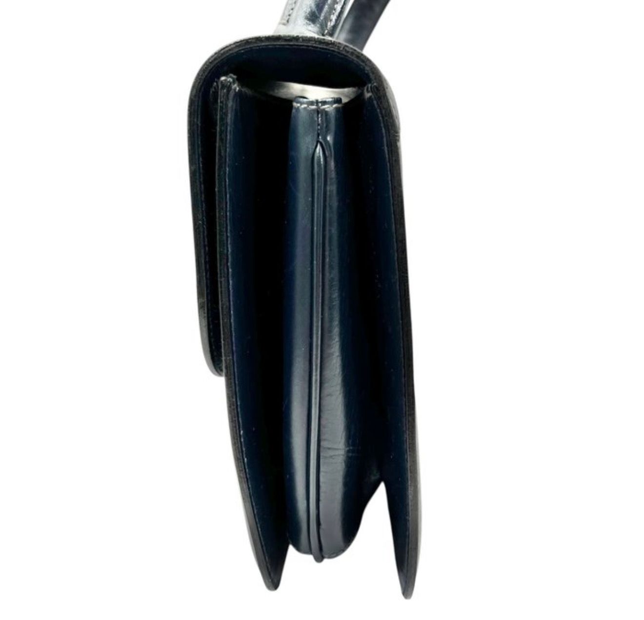 Gucci Navy Leather top handle Handbag