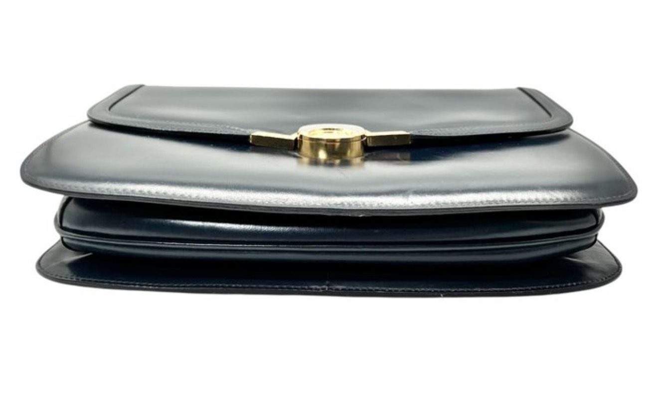 Gucci Navy Leather top handle Handbag