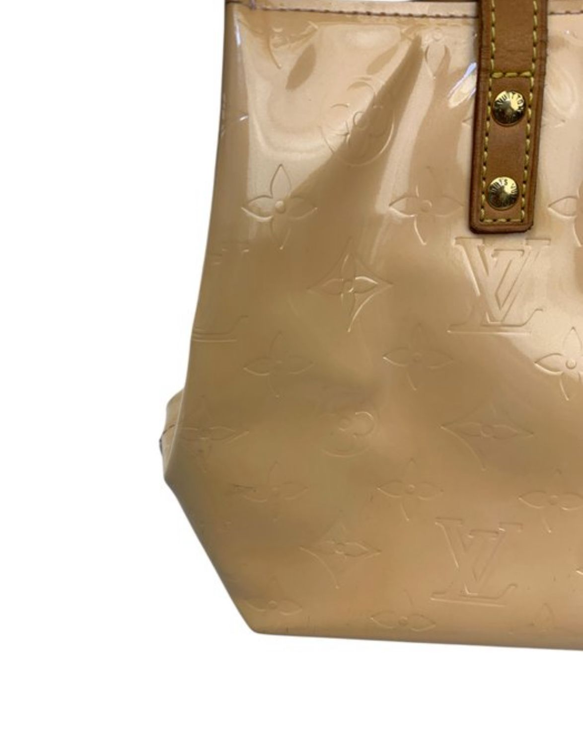 Louis Vuitton Beige Monogram Vernis Read Me PM Tote Leather Bag