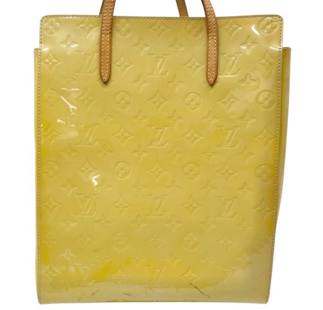 Louis Vuitton Yellow Vernis Katarina Leather Tote