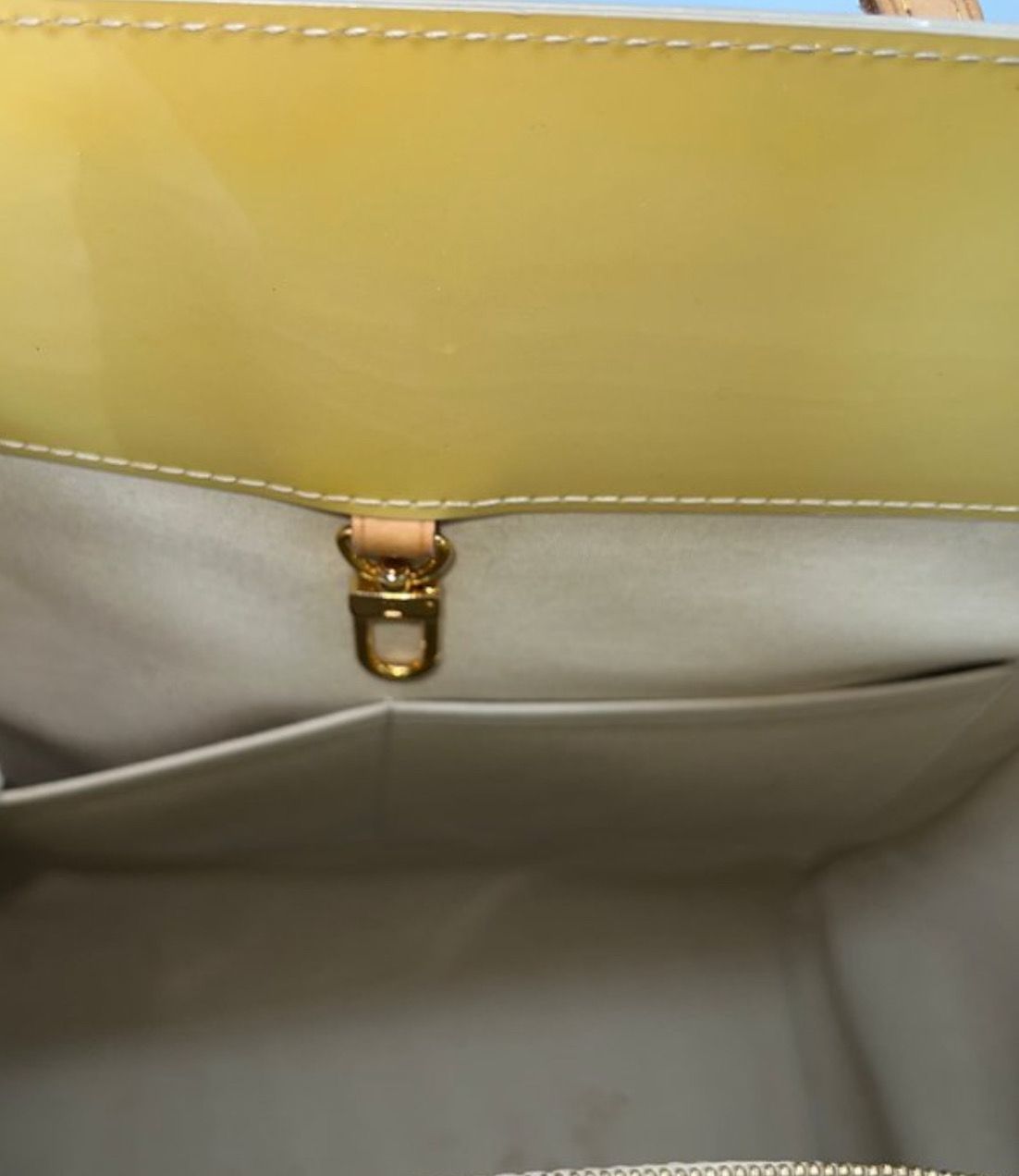 Louis Vuitton Yellow Vernis Katarina Leather Tote