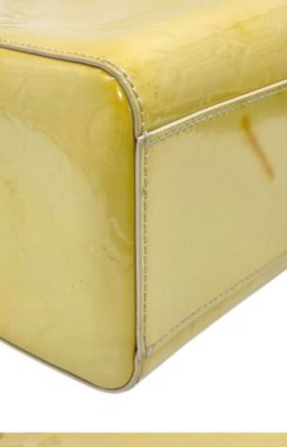 Louis Vuitton Yellow Vernis Katarina Leather Tote