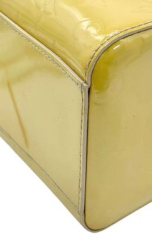 Louis Vuitton Yellow Vernis Katarina Leather Tote