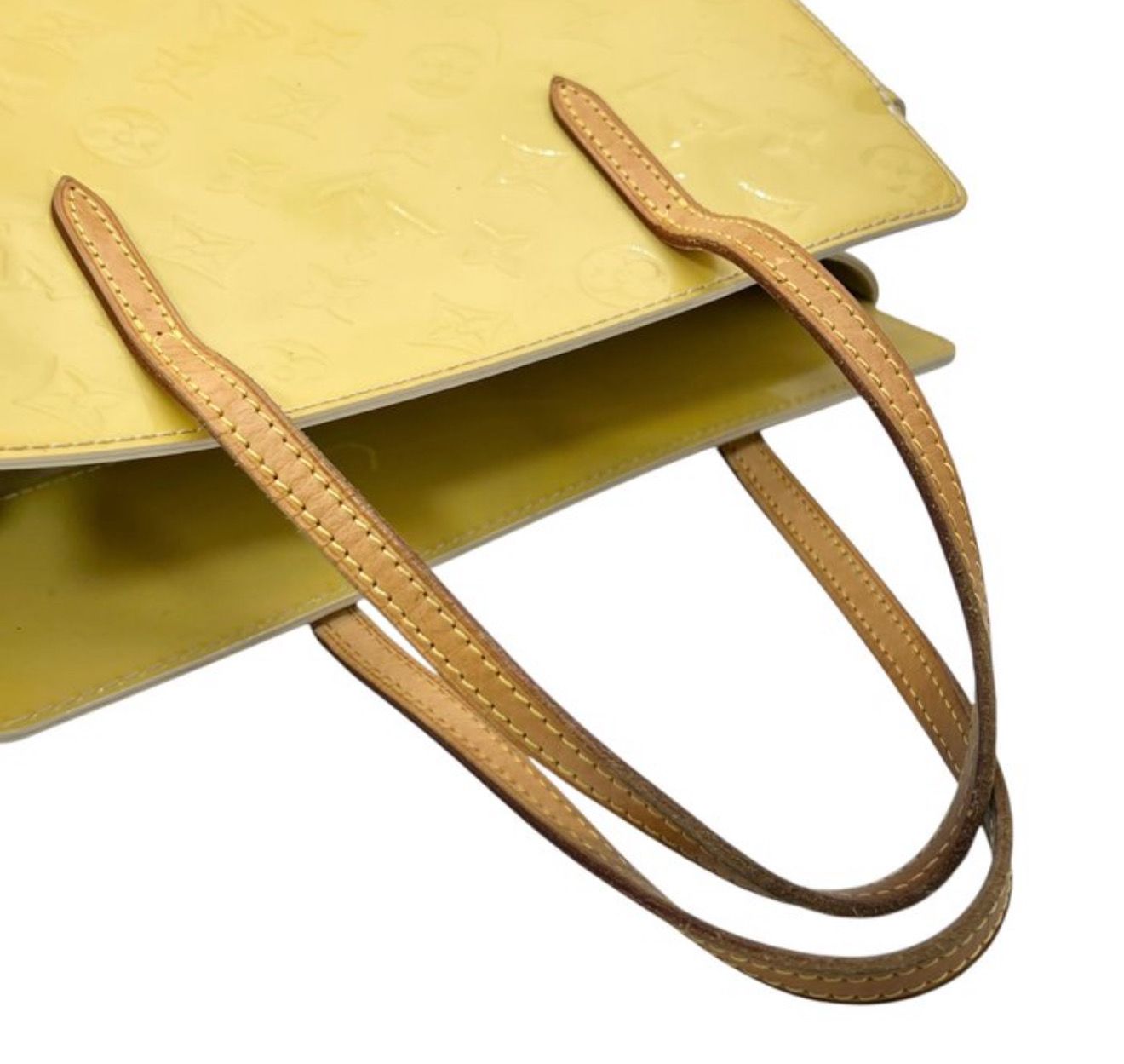 Louis Vuitton Yellow Vernis Katarina Leather Tote