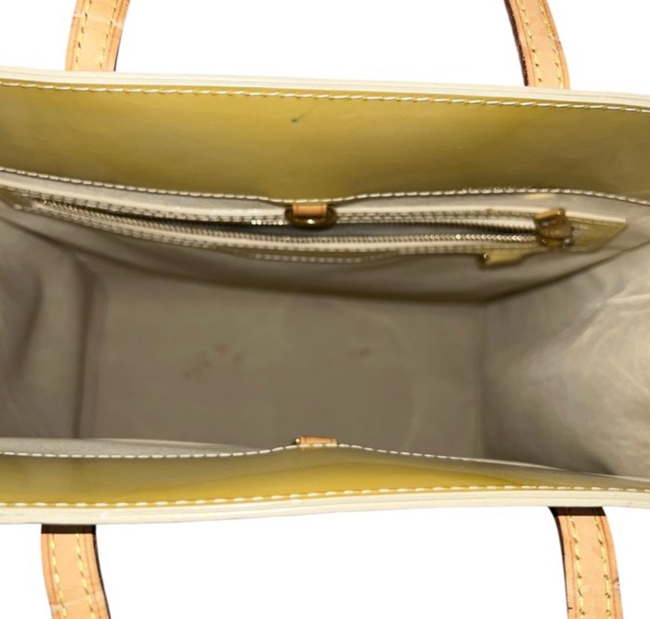 Louis Vuitton Yellow Vernis Katarina Leather Tote