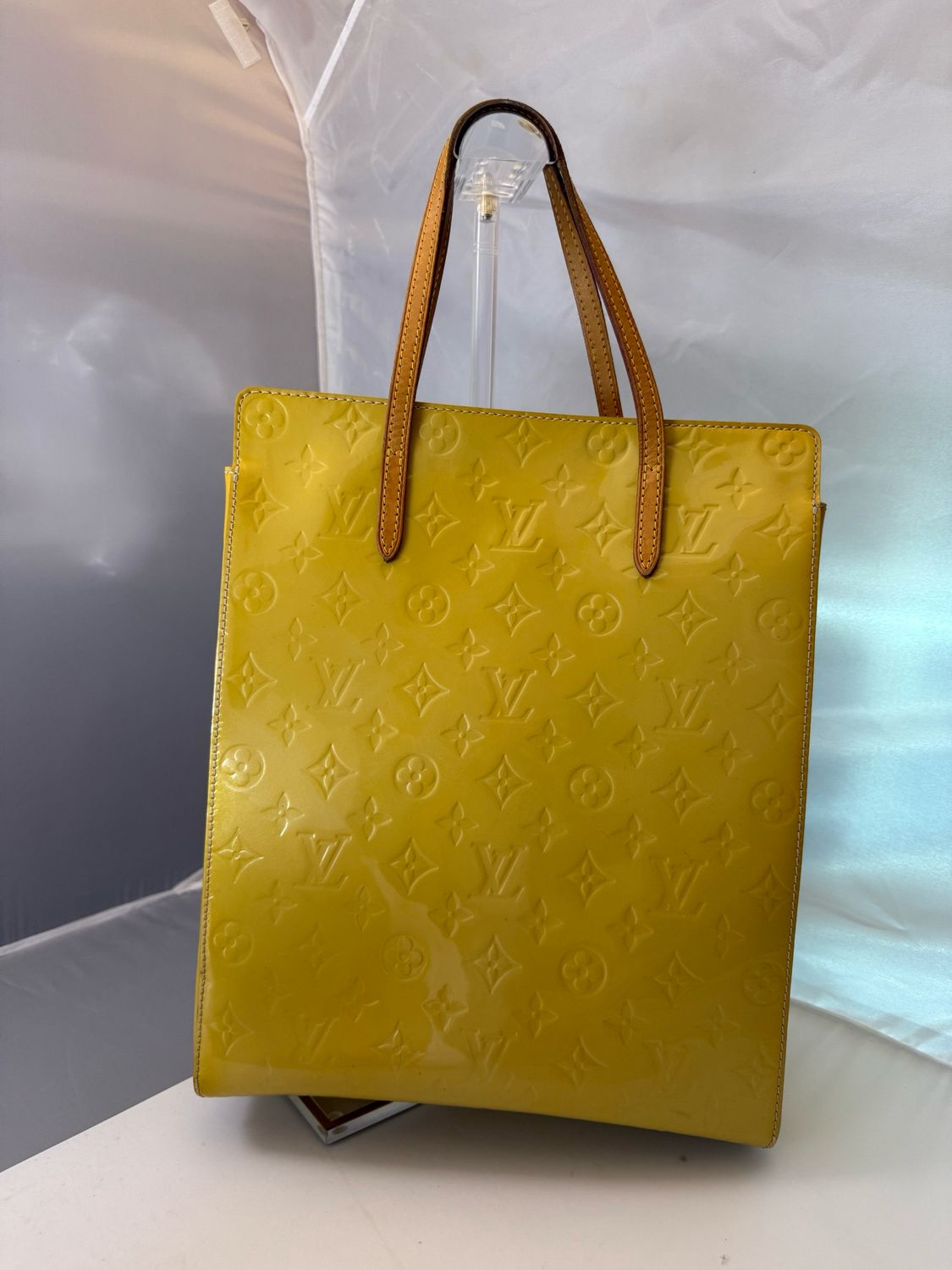 Louis Vuitton Yellow Vernis Katarina Leather Tote