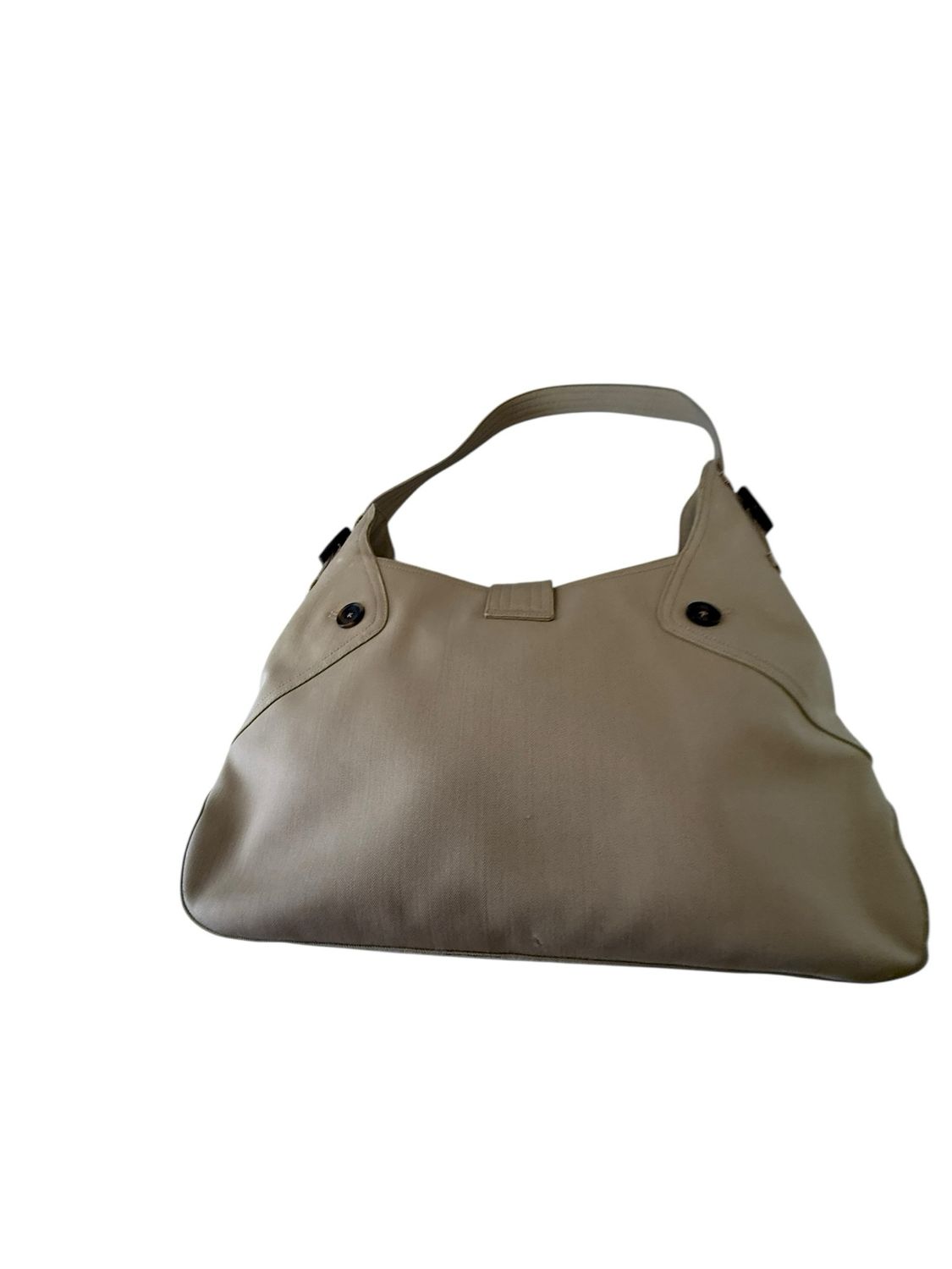 Salvatore Ferragamo Gancini Canvas Shoulder Bag Khaki