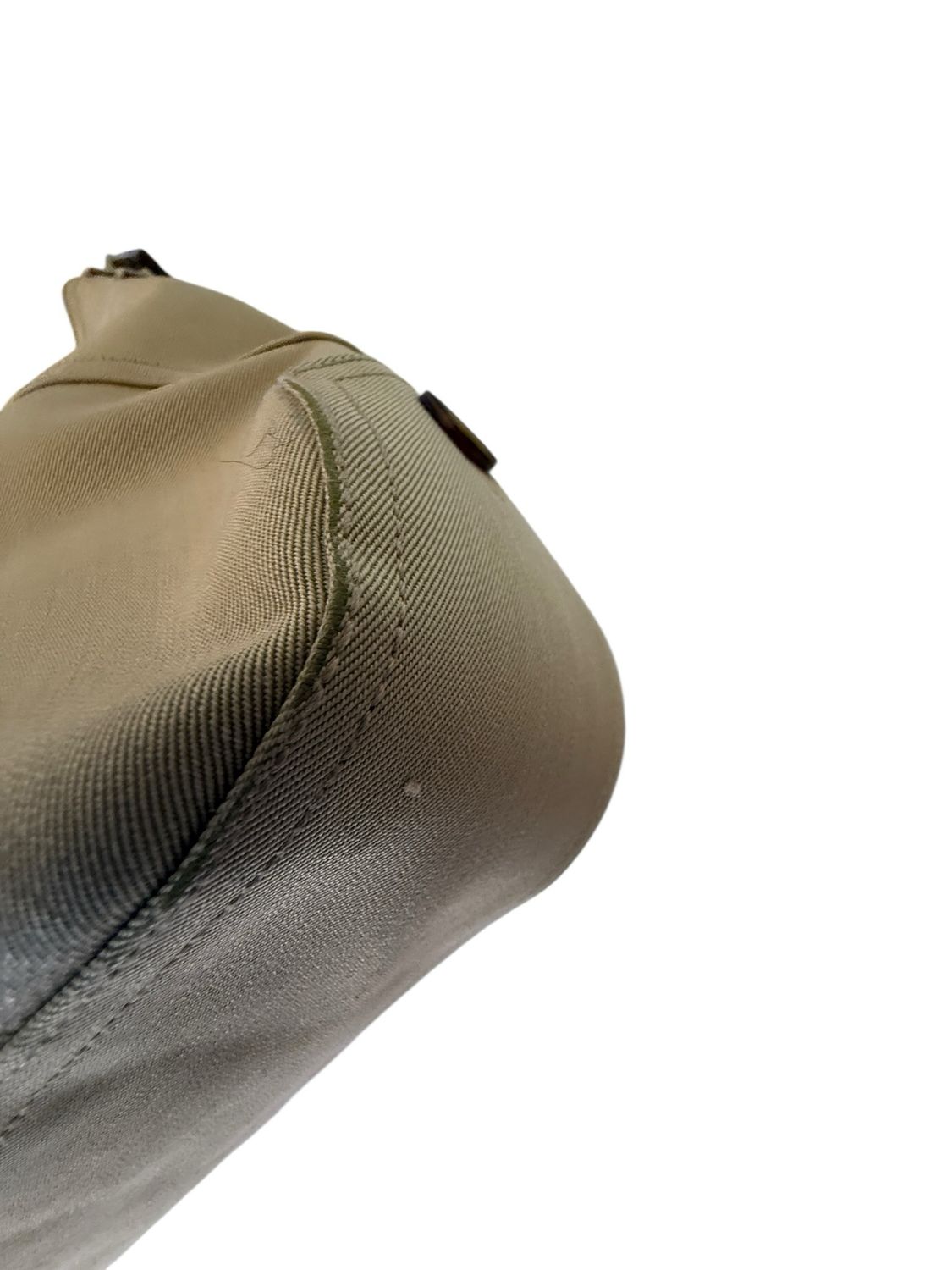 Salvatore Ferragamo Gancini Canvas Shoulder Bag Khaki