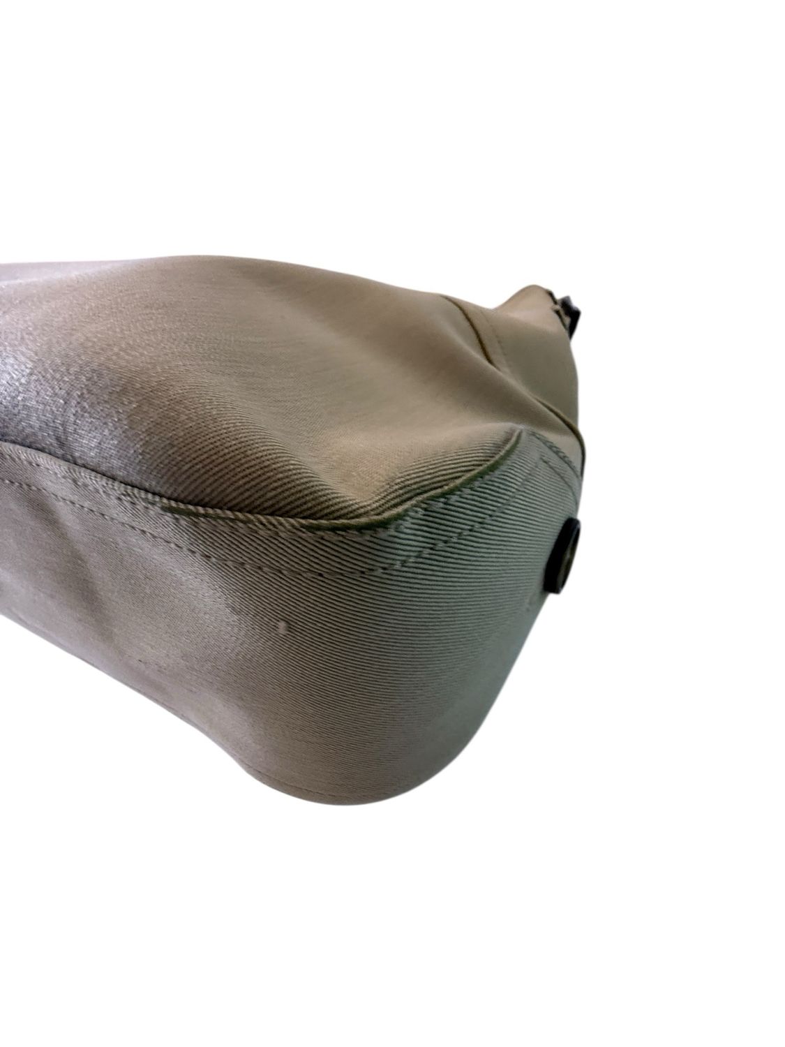 Salvatore Ferragamo Gancini Canvas Shoulder Bag Khaki