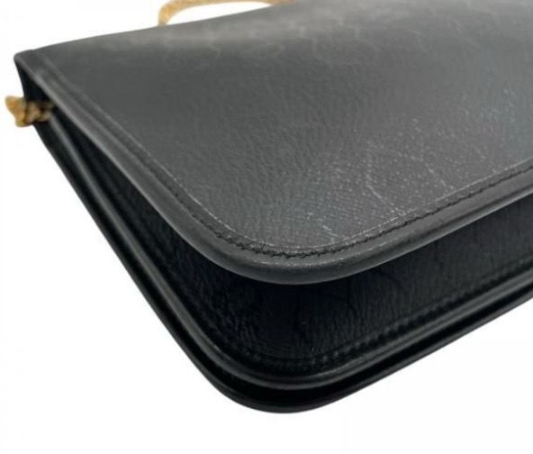 Christian Dior Honeycomb wallet On Chain Canvas With Leather Trim