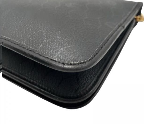 Christian Dior Honeycomb wallet On Chain Canvas With Leather Trim