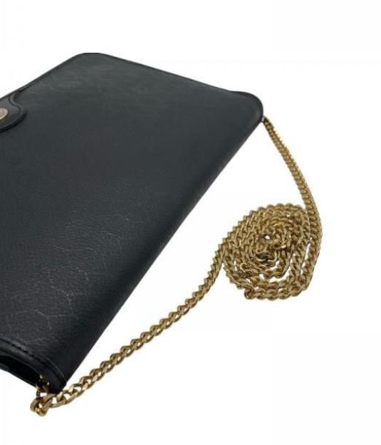 Christian Dior Honeycomb wallet On Chain Canvas With Leather Trim
