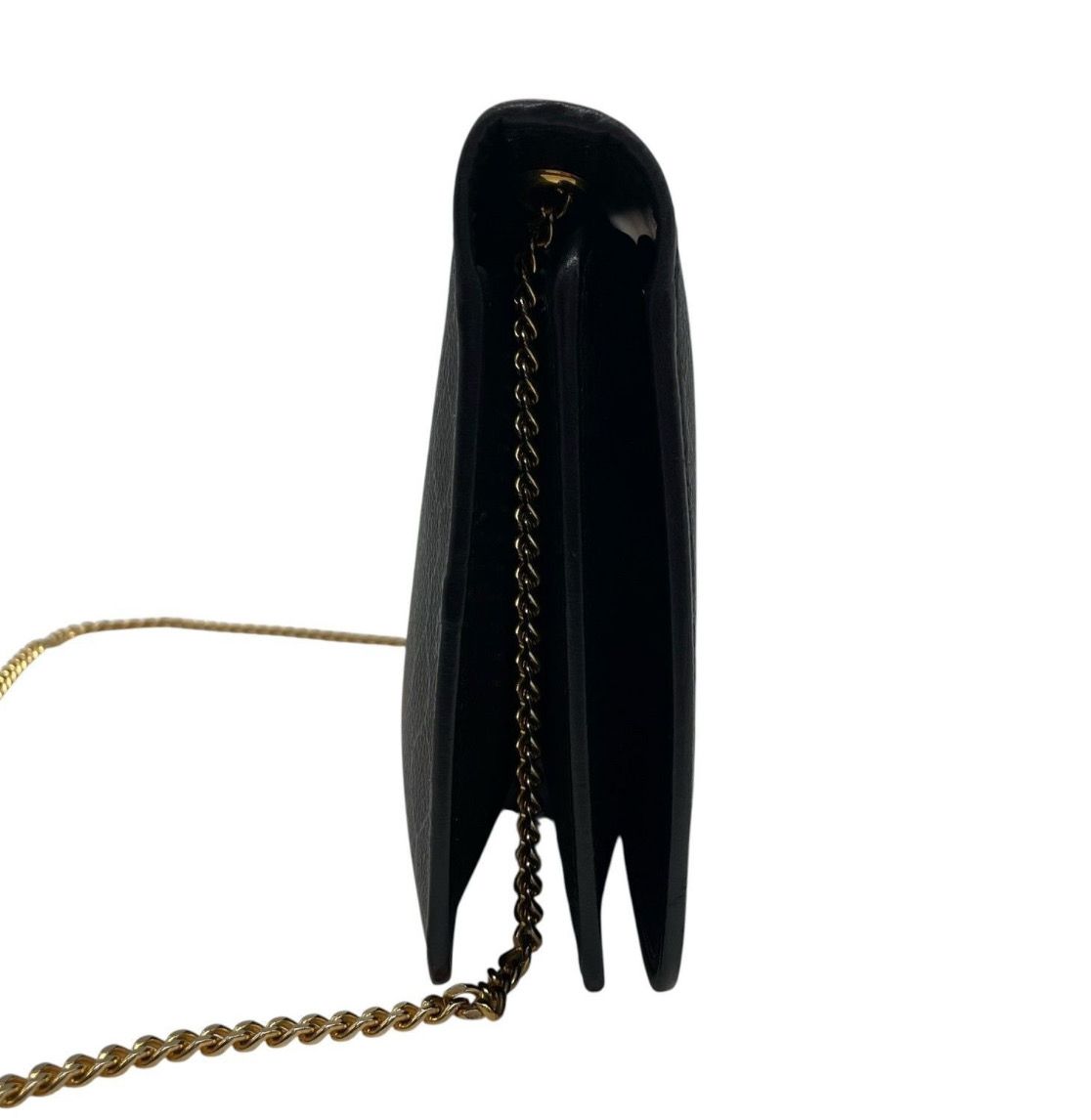 Christian Dior Honeycomb wallet On Chain Canvas With Leather Trim