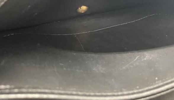 Christian Dior Honeycomb wallet On Chain Canvas With Leather Trim