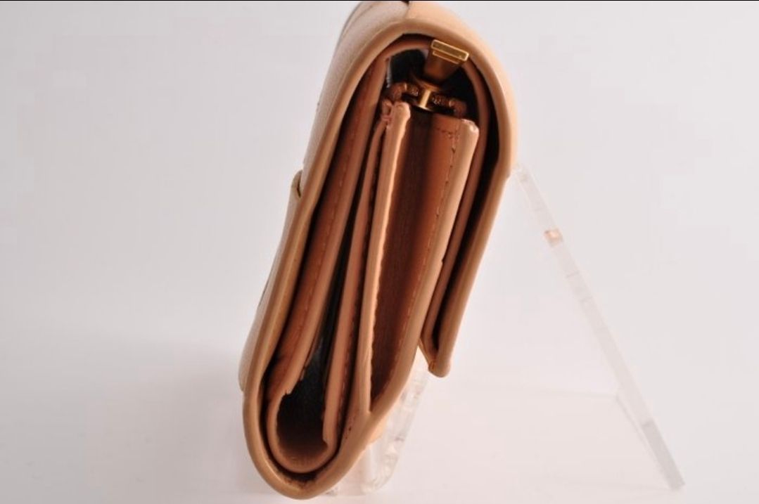 Bottega Veneta Cassette Trifold Leather wallet Camel