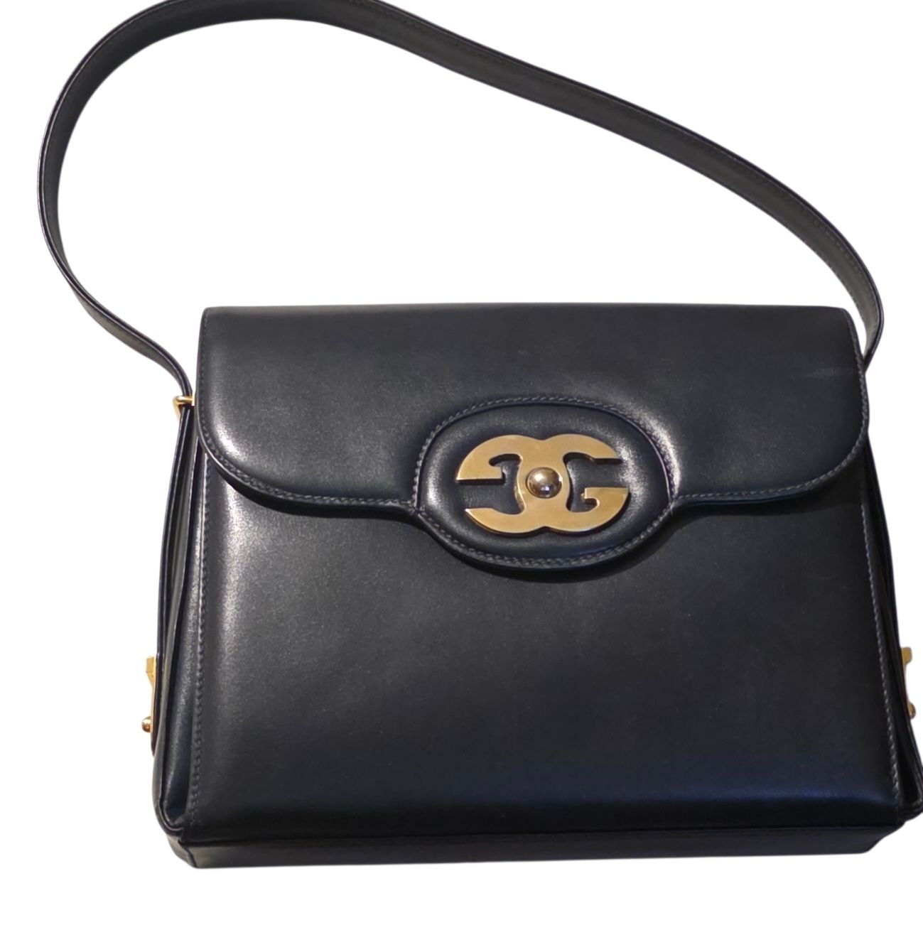 Gucci interlock Shoulder Blue leather bag