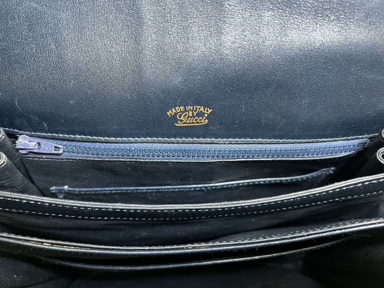 Gucci interlock Shoulder Blue leather bag