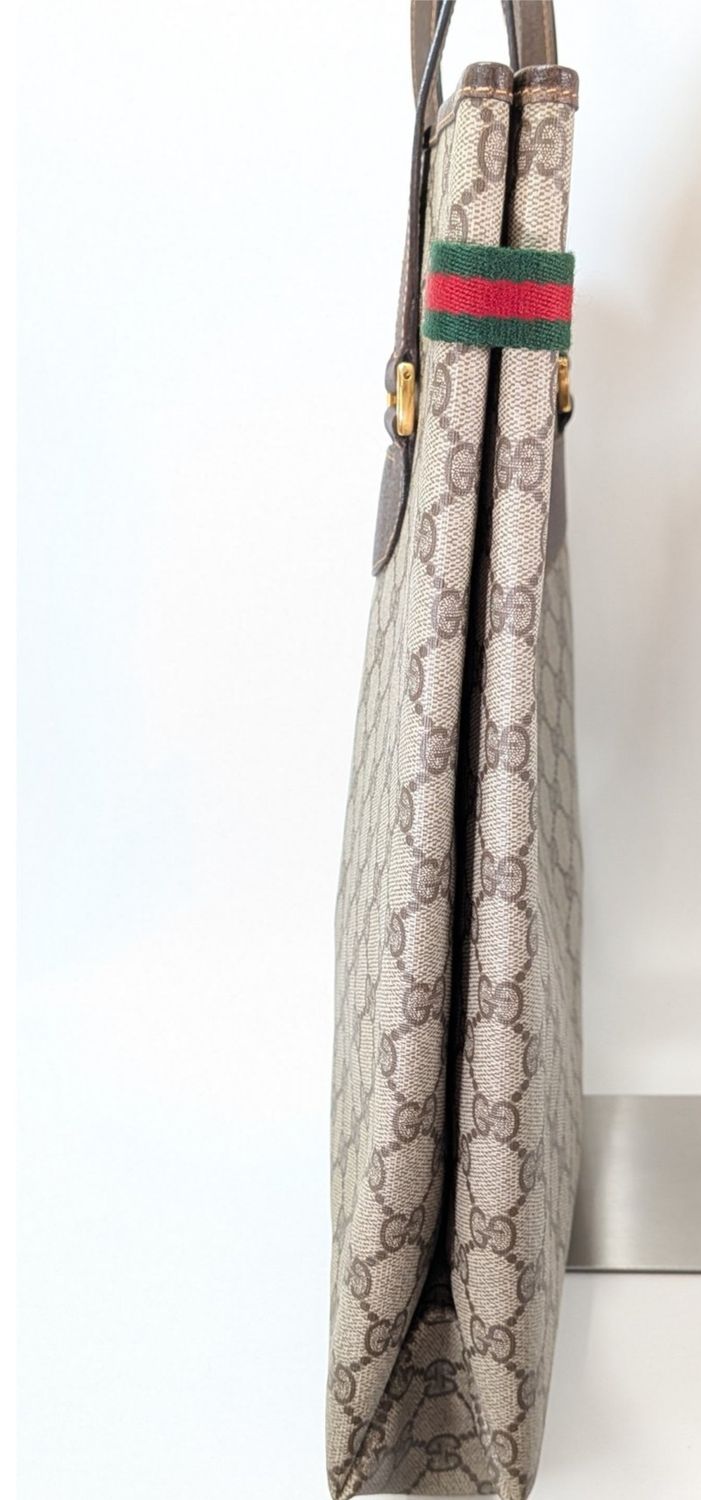 Gucci Sherry Line supreme web  tote  bag beige  canvas