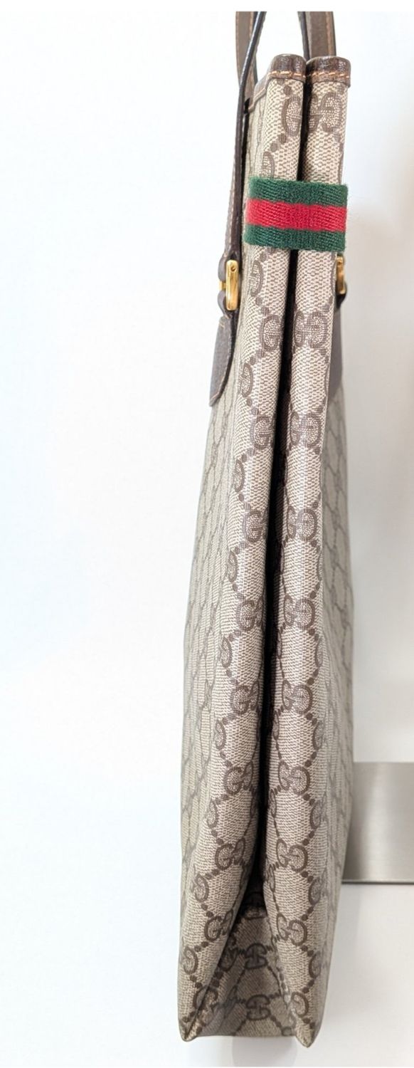 Gucci Sherry Line supreme web  tote  bag beige  canvas