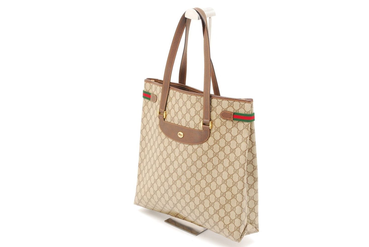 Gucci Sherry Line supreme web  tote  bag beige  canvas