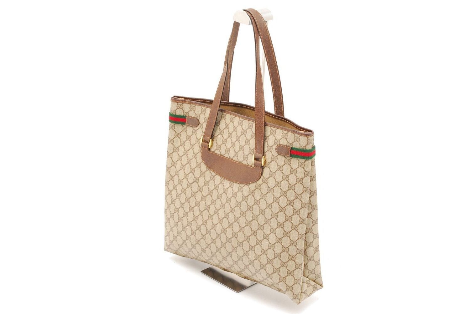 Gucci Sherry Line supreme web  tote  bag beige  canvas