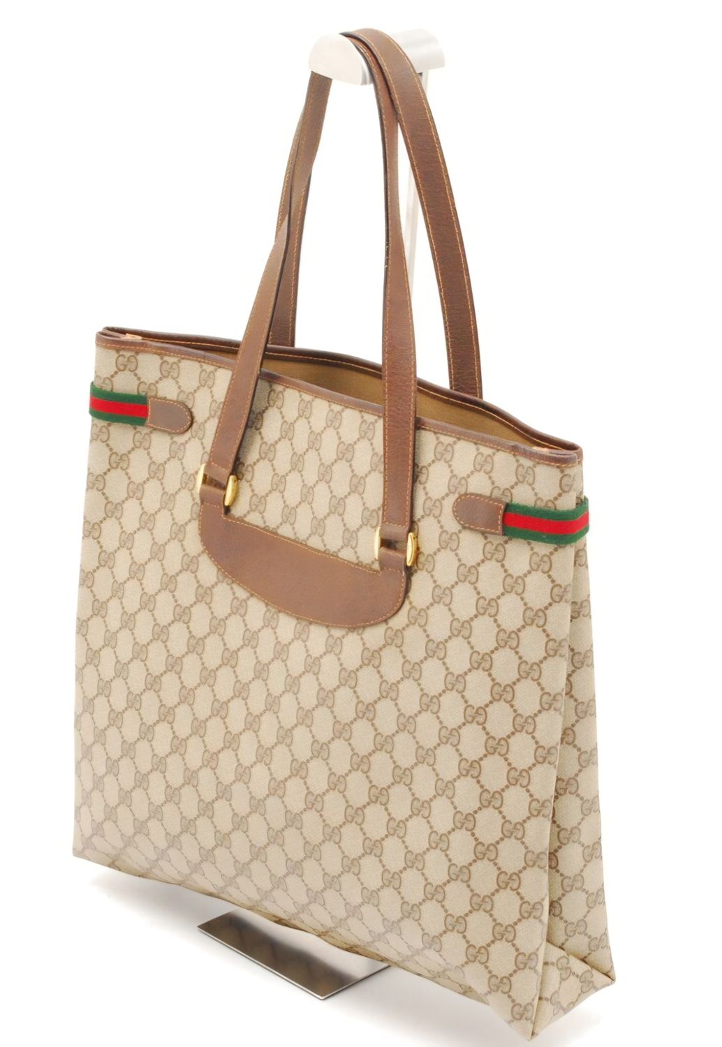 Gucci Sherry Line supreme web  tote  bag beige  canvas