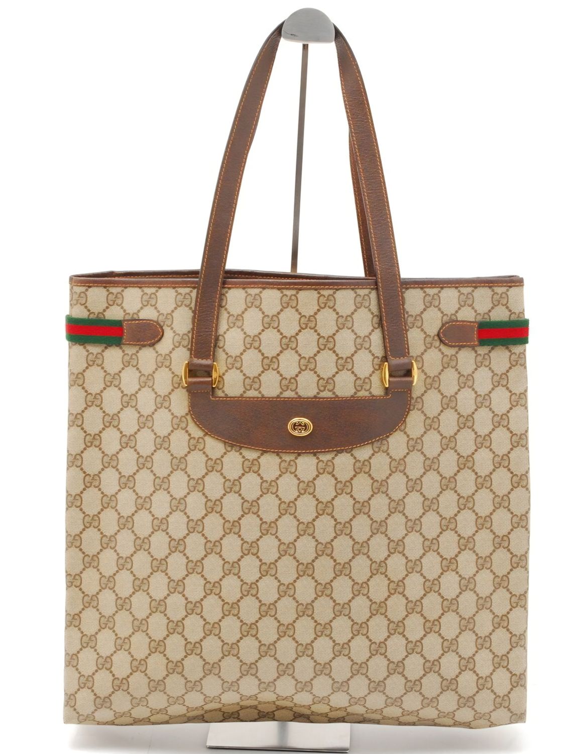 Gucci Sherry Line supreme web  tote  bag beige  canvas