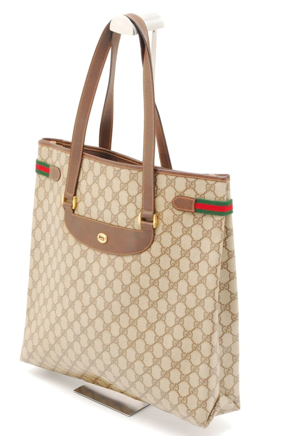 Gucci Sherry Line supreme web  tote  bag beige  canvas