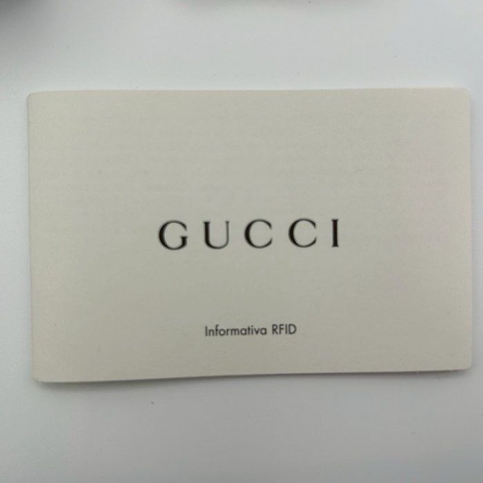 Gucci GG Canvas Compact Wallet Beige &amp; Blue With Box