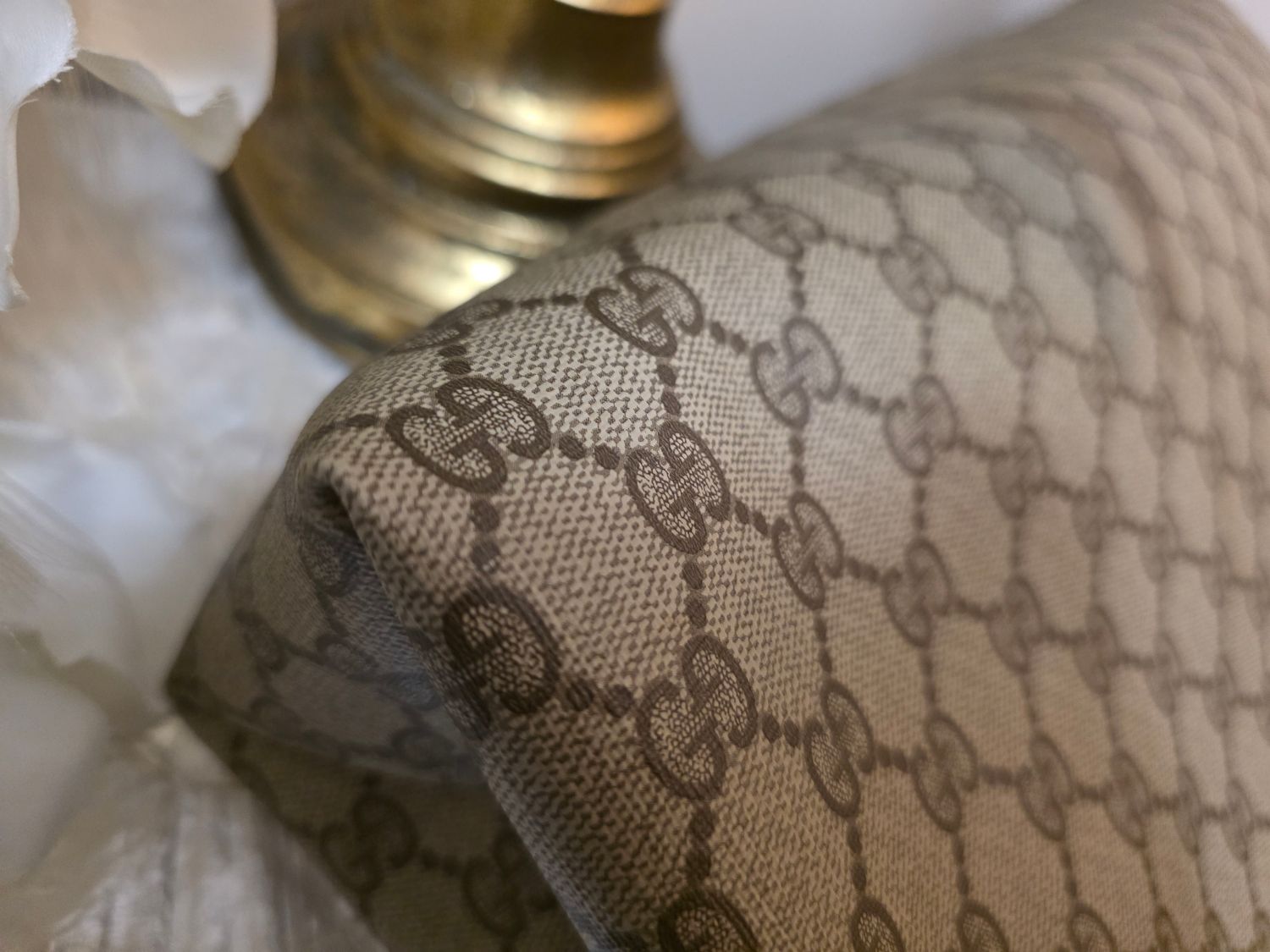 Gucci Sherry Line supreme web  tote  bag beige  canvas