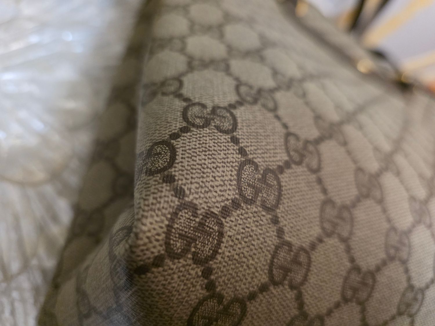 Gucci Sherry Line supreme web  tote  bag beige  canvas