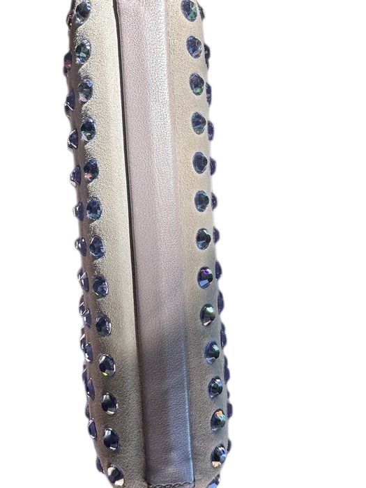 Gucci Interlocking Buckle Suede &amp; Crystal Clutch – Light Purple