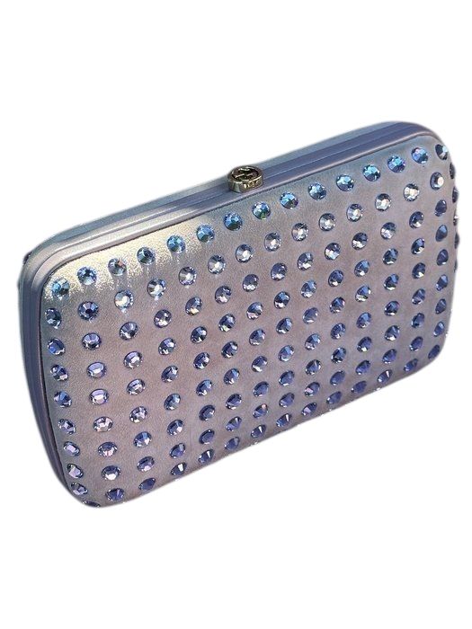 Gucci Interlocking Buckle Suede &amp; Crystal Clutch – Light Purple