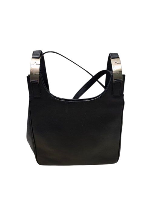 Salvatore Ferragamo Hobo Leather Shoulder Bag Black