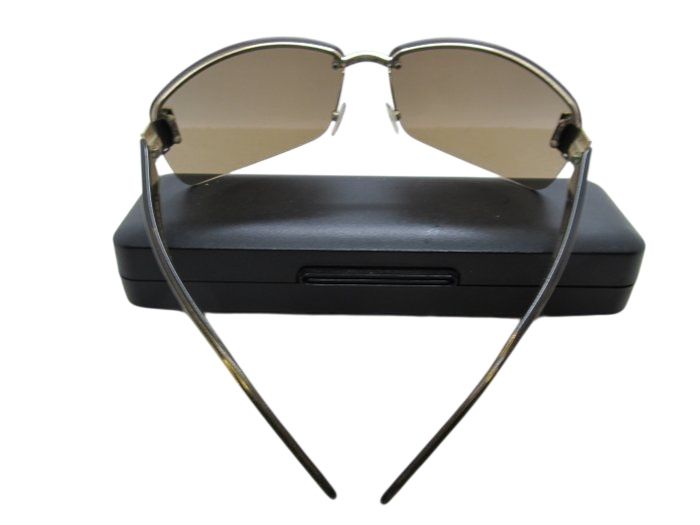 Gucci GG 1800/S Half-Rim Wrap Sunglasses – Green/Gold